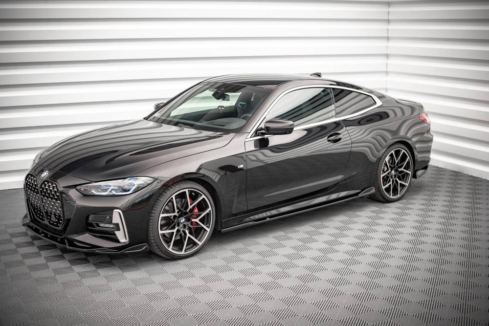 Zijskirts V.2 BMW 4-Serie G22 M-Pakket Maxton Glans Zwart