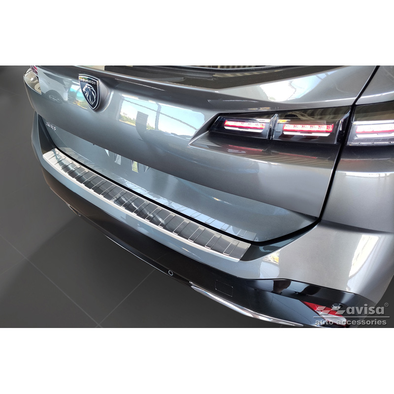 Stainless Steel Rear bumper protector  Peugeot 308 II SW 2013-2017 & Facelift 2017-2021 'Ribs'