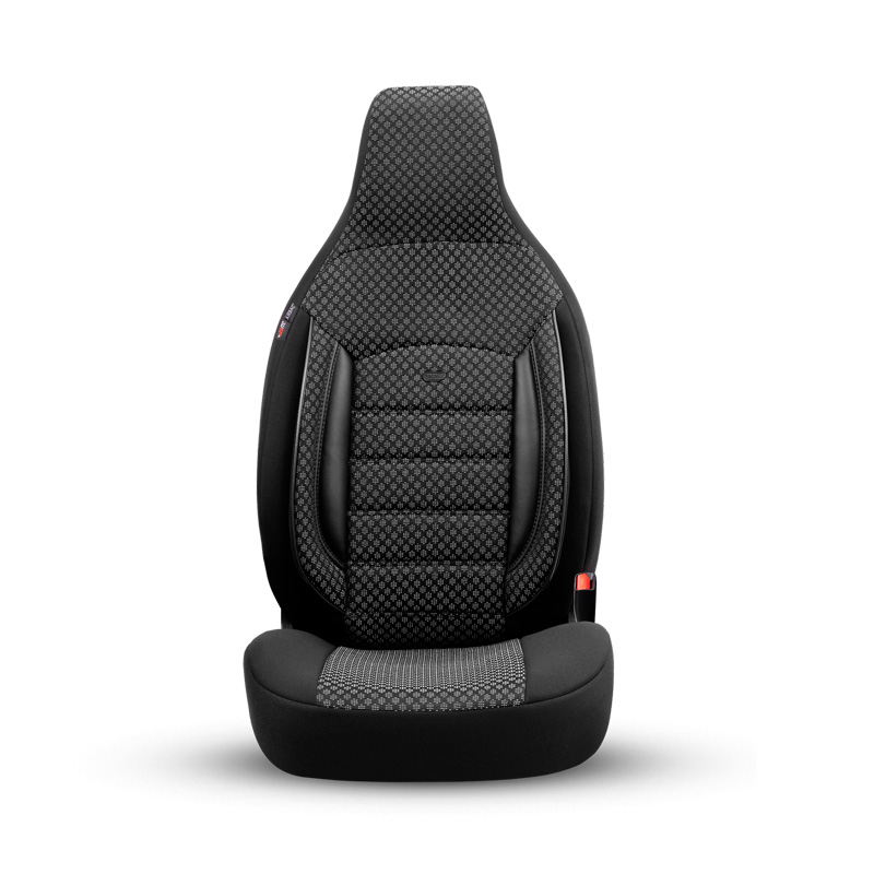 Universele Stoffen 'CityBug' Stoelhoezenset 'Sport Plus' Zwart - 9-delig - geschikt voor Side-Airbags