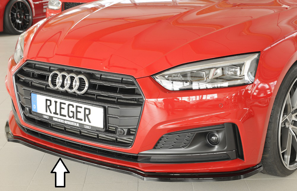 Voorspoiler Audi A5 B9 F5 S-Line Rieger Glossy