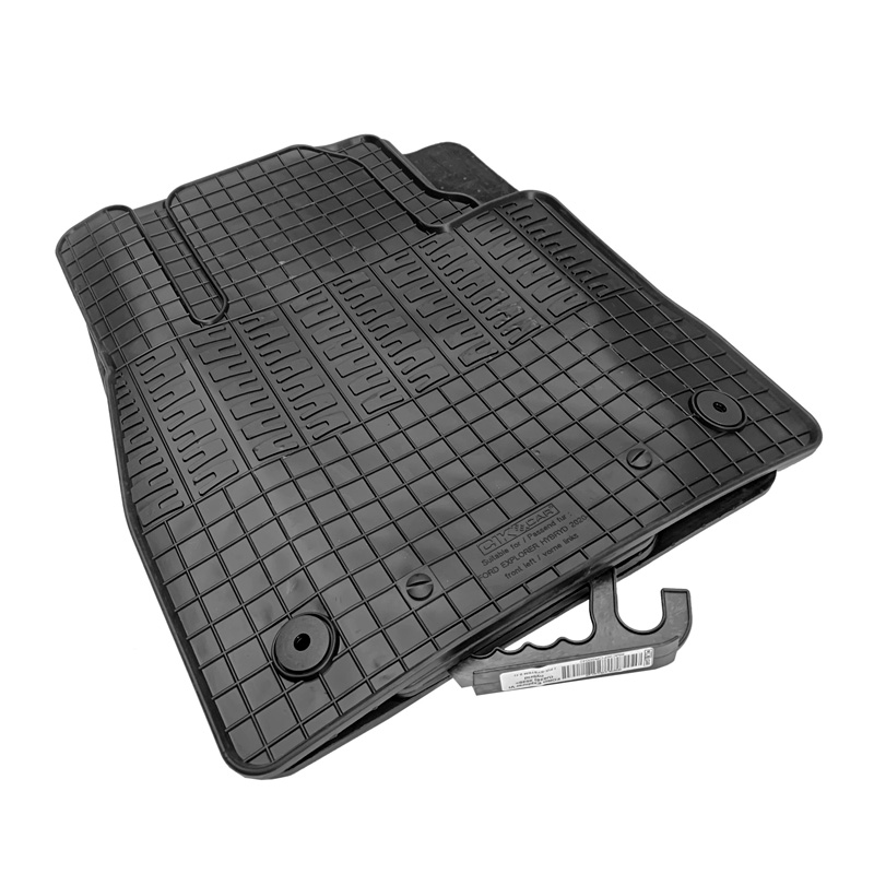Rubber car mats set  Ford Explorer VI (U625) Hybrid 2020- (4-pieces + fixing system)