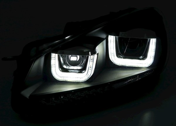 Headlights VW Golf VI U-Tube LED Dynamic Black
