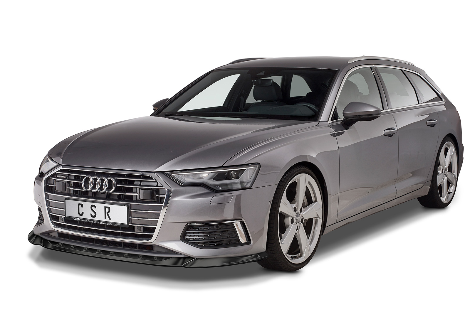 Voorspoiler Audi A6 C8 CSR Glans Zwart