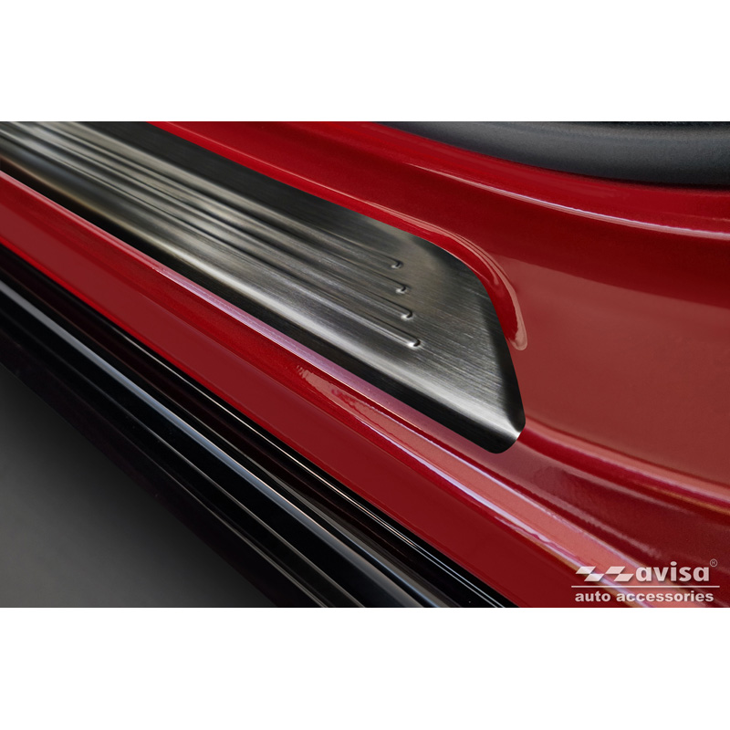 Black Inox door sill protectors  Honda ZR-V (RZ4) 2023- - 'Lines' - 4-pieces