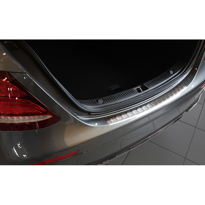 Stainless Steel Rear bumper protector  Mercedes E-Class W213 Sedan 2016-2020 & FL 2020-2023 'Ribs'