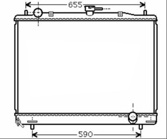 Radiator PAJERO 00-02 500x697 3.5I-24V +/-AC