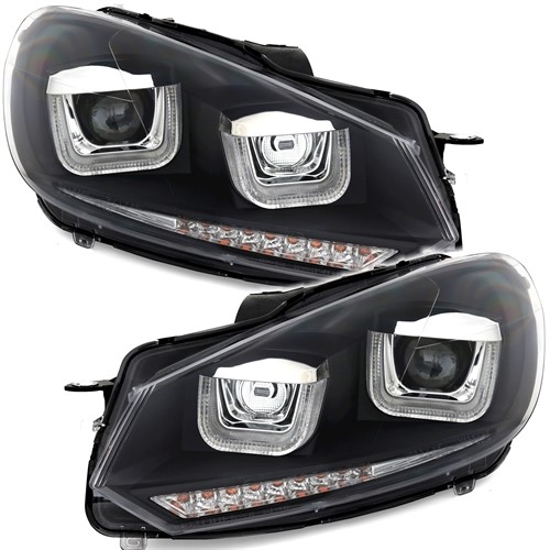 Headlights VW Golf VI U-Tube LED Dynamic Black