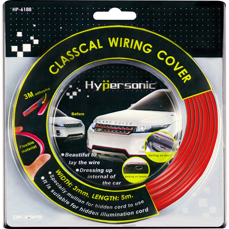 Classic flexible striping Red 0,3x500cm (with 3M adhesive tape)