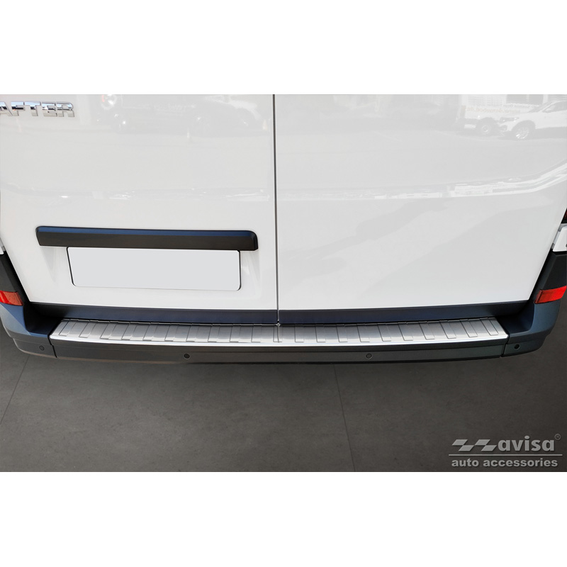 Stainless Steel Rear bumper protector  Volkswagen Crafter & MAN TGE 2017- 'Ribs' ('XL'-version)