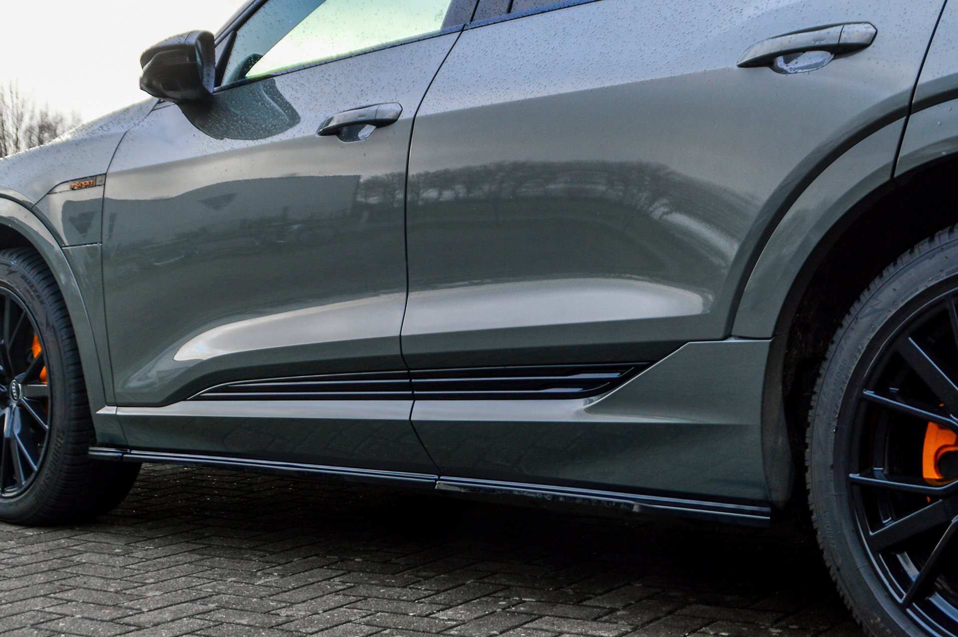 Zijskirts Audi E-Tron S-Line IN Tuning Glans Zwart