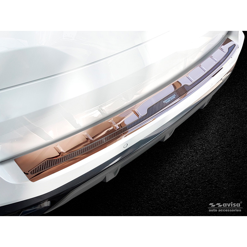 Stainless Steel Rear bumper protector 'Deluxe'  BMW X5 G05 M-Package 2018- 'Performance' excl. M-Competition Copper Mirror/Copper Carbon