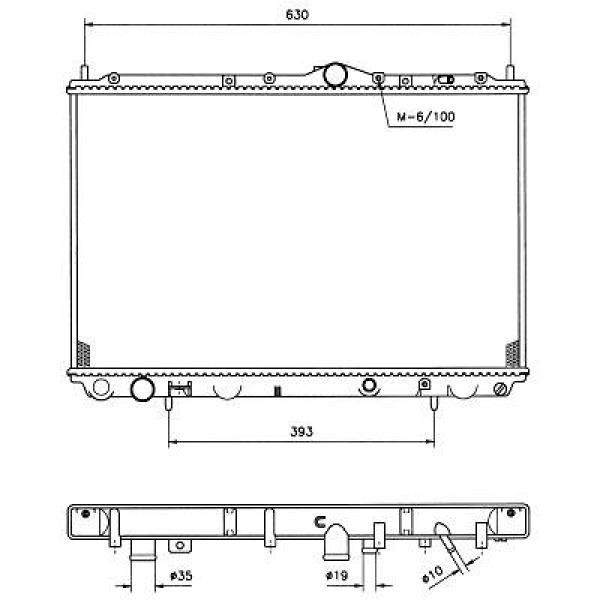 Radiator VOLVO S/V40 95-99 1.61.82.0MA +/-AC 675x400x17