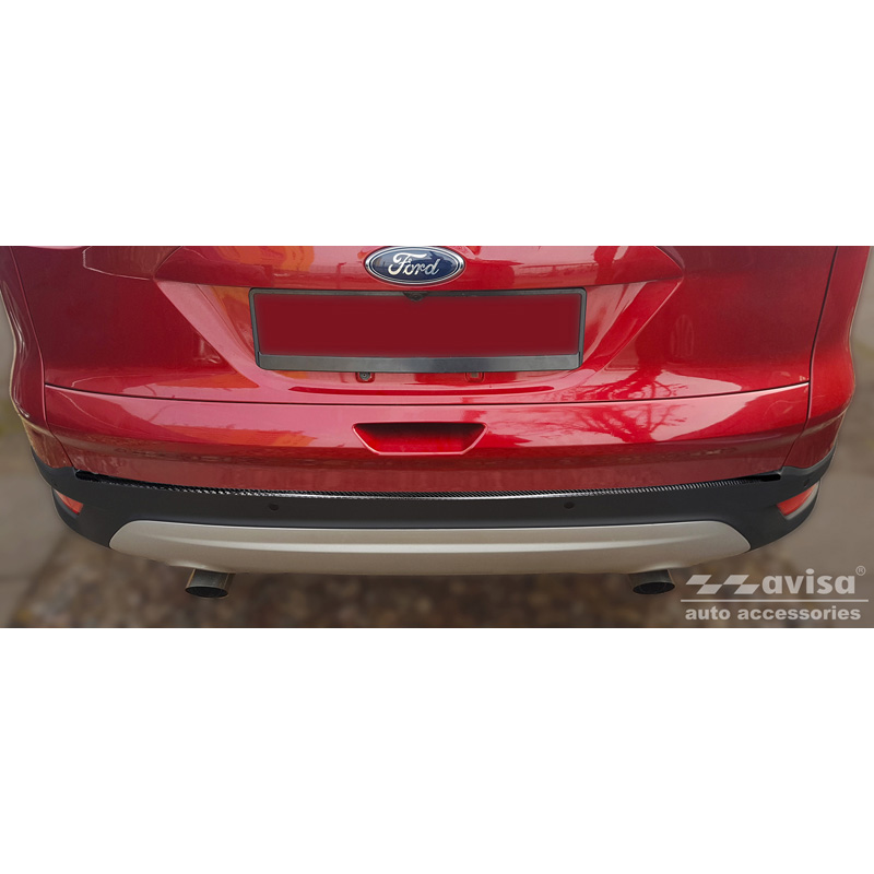 Echt 3D Carbon Achterbumperprotector  Ford Kuga II 2013-2019 'Ribs'