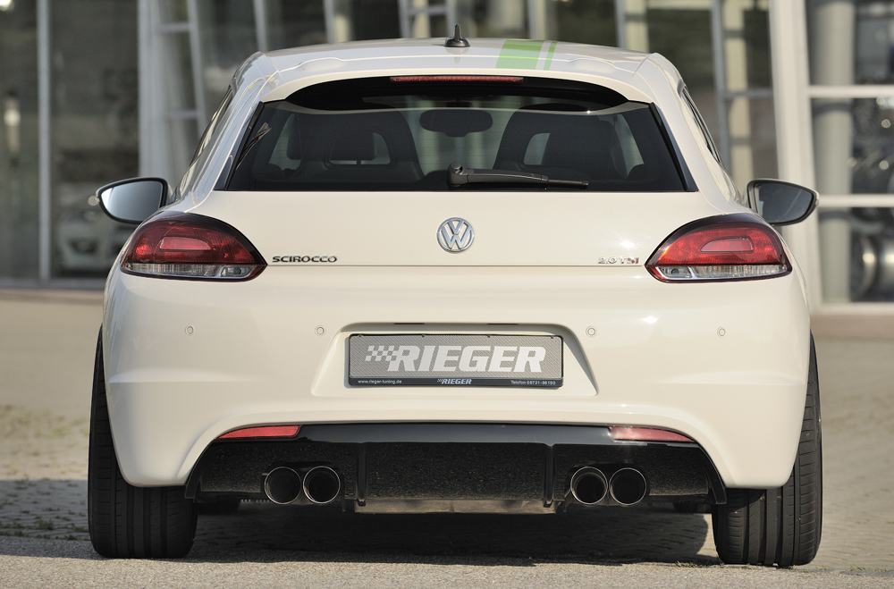 Diffuser Volkswagen Scirocco 08-17 R-line  Rieger Hoogglans zwart