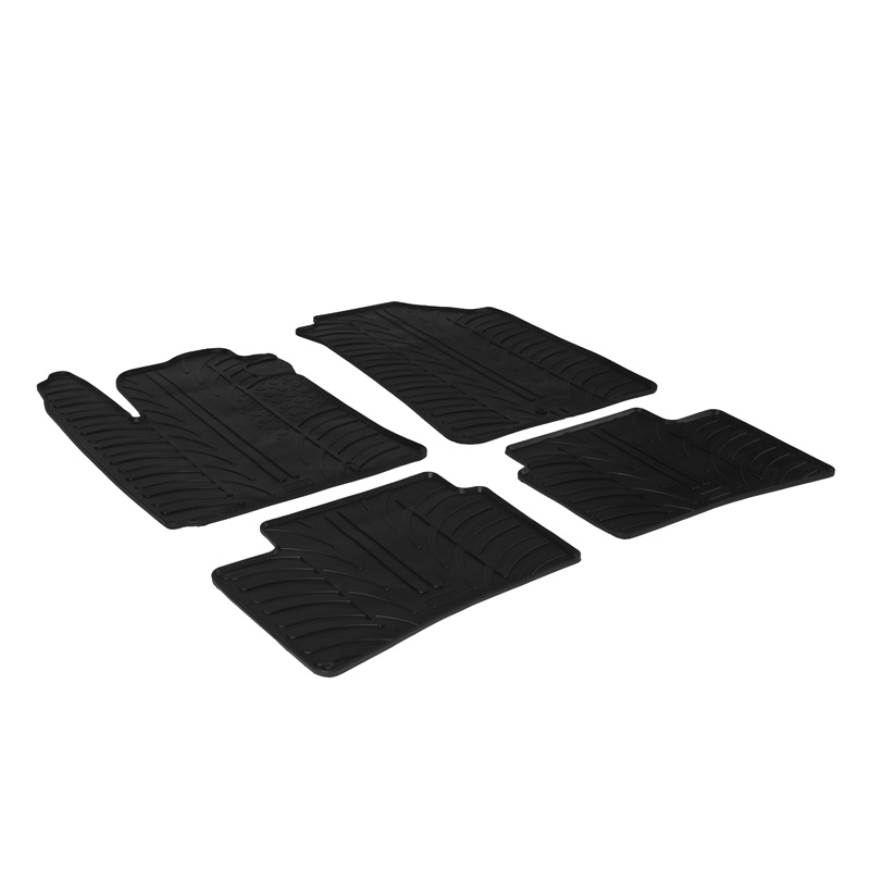 Rubber car mats set  Hyundai i10 2014-2020 (T profile 4-pieces + mounting clips)