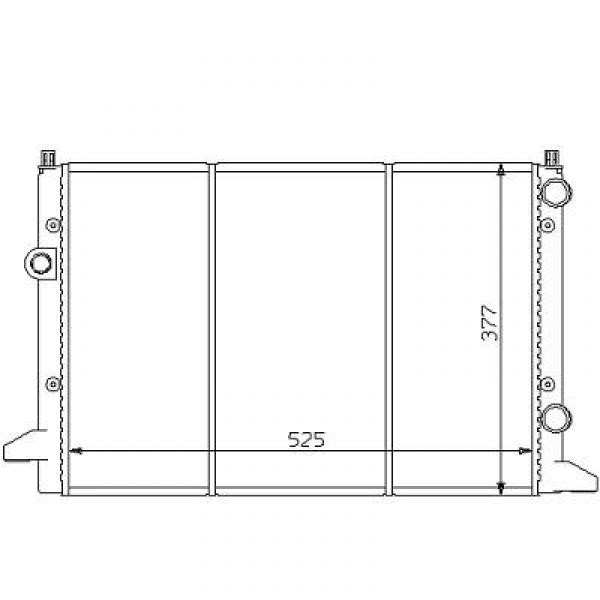 Radiator VW PASSAT 93-97 525x377 1.61.82.01.9TDI -AC