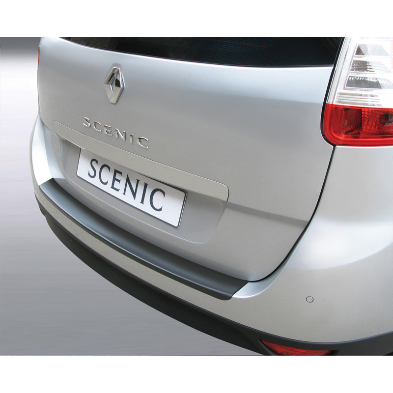ABS Rear bumper protector  Renault Grand Scenic 5 doors 2009-2016 (for painted bumpers) Black