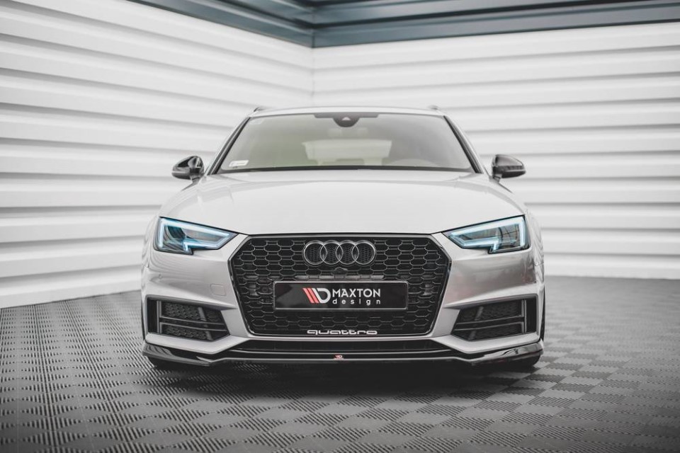 Voorspoiler Audi S4 / A4 S-Line B9 V.4 Glanzend Zwart