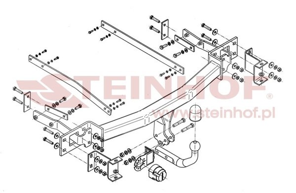 Trekhaak Mercedes W 211 4D E-Class 03/2002-02/2009