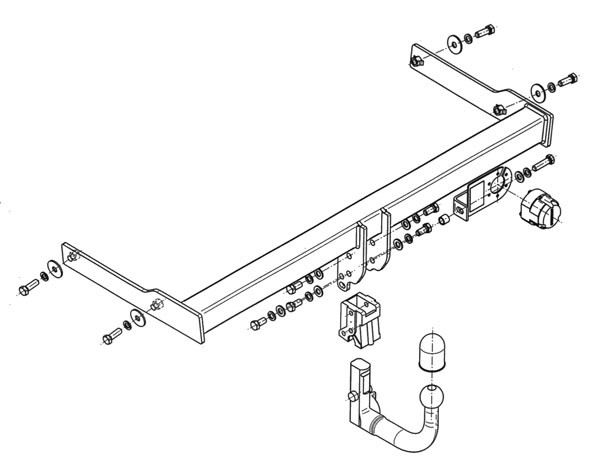 Trekhaak VW Passat 4D (B6) / (3C) 03/2005-10/2010
