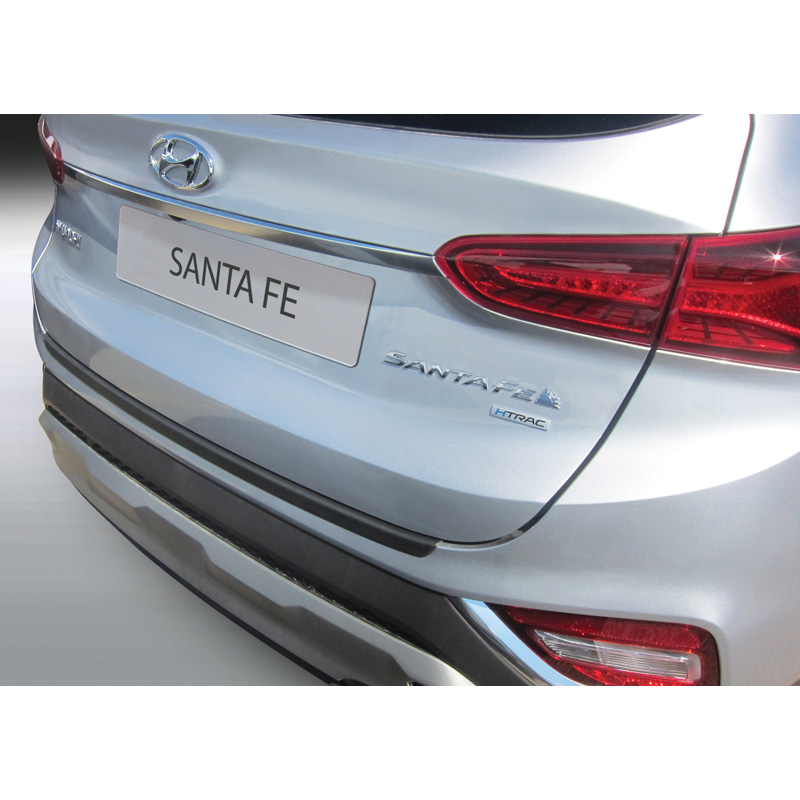 ABS Rear bumper protector  Hyundai Santa Fé 7-Persons 2018-2020 Black