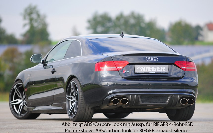 Diffuser Audi A5 s-line Rieger dubbele uitlaat links