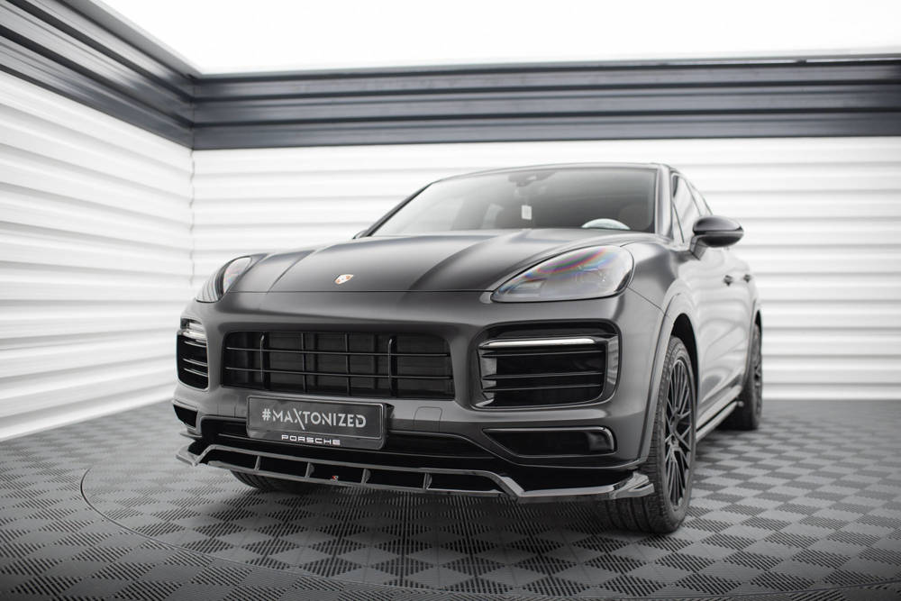 Voorspoiler Porsche Cayenne Sport Design 18-23 Maxton Glans Zwart