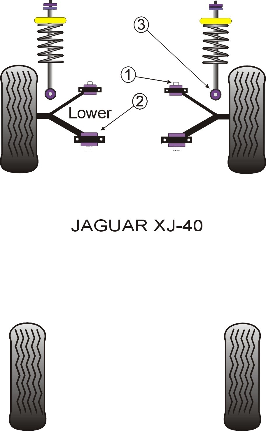 Jaguar (Daimler) XJ6, X300 & X308  Front Wishbone Lower Arm Fron