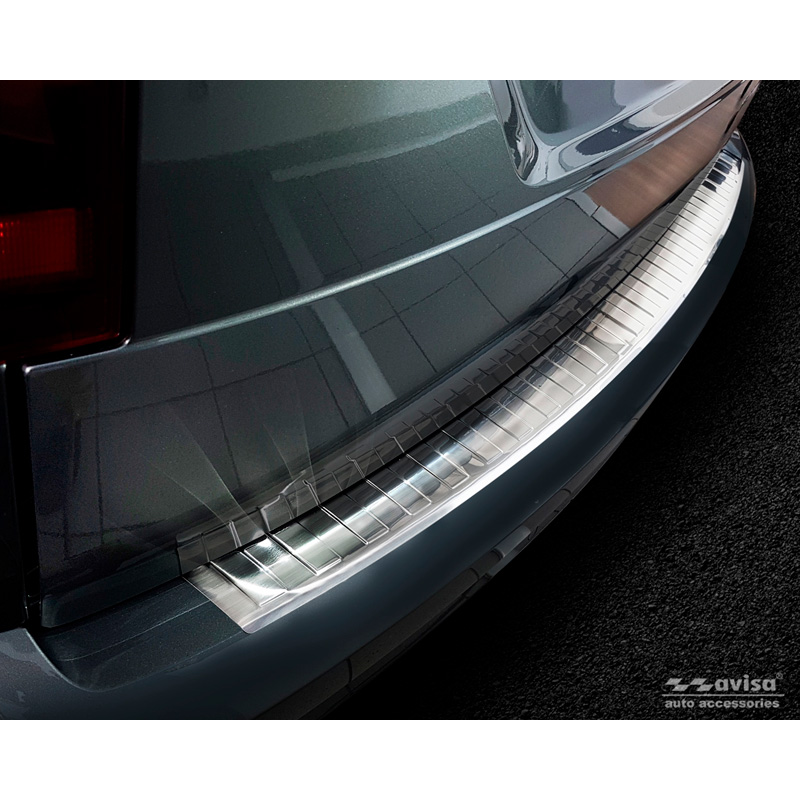 Stainless Steel Rear Bumper Protector  Volkswagen Caddy 2004-2015 & 2015-2020 'Ribs'