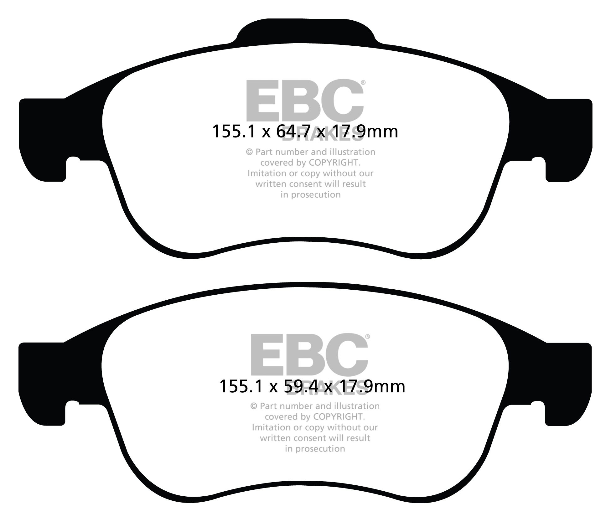 EBC Brakes DACIA Duster 1.5 TD (105) 2010-.. Remblokken voorzijd