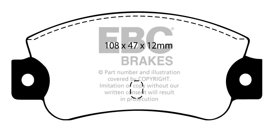 EBC Brakes LANCIA Dedra 1.9 TD 90-94 Remblokken achterzijde