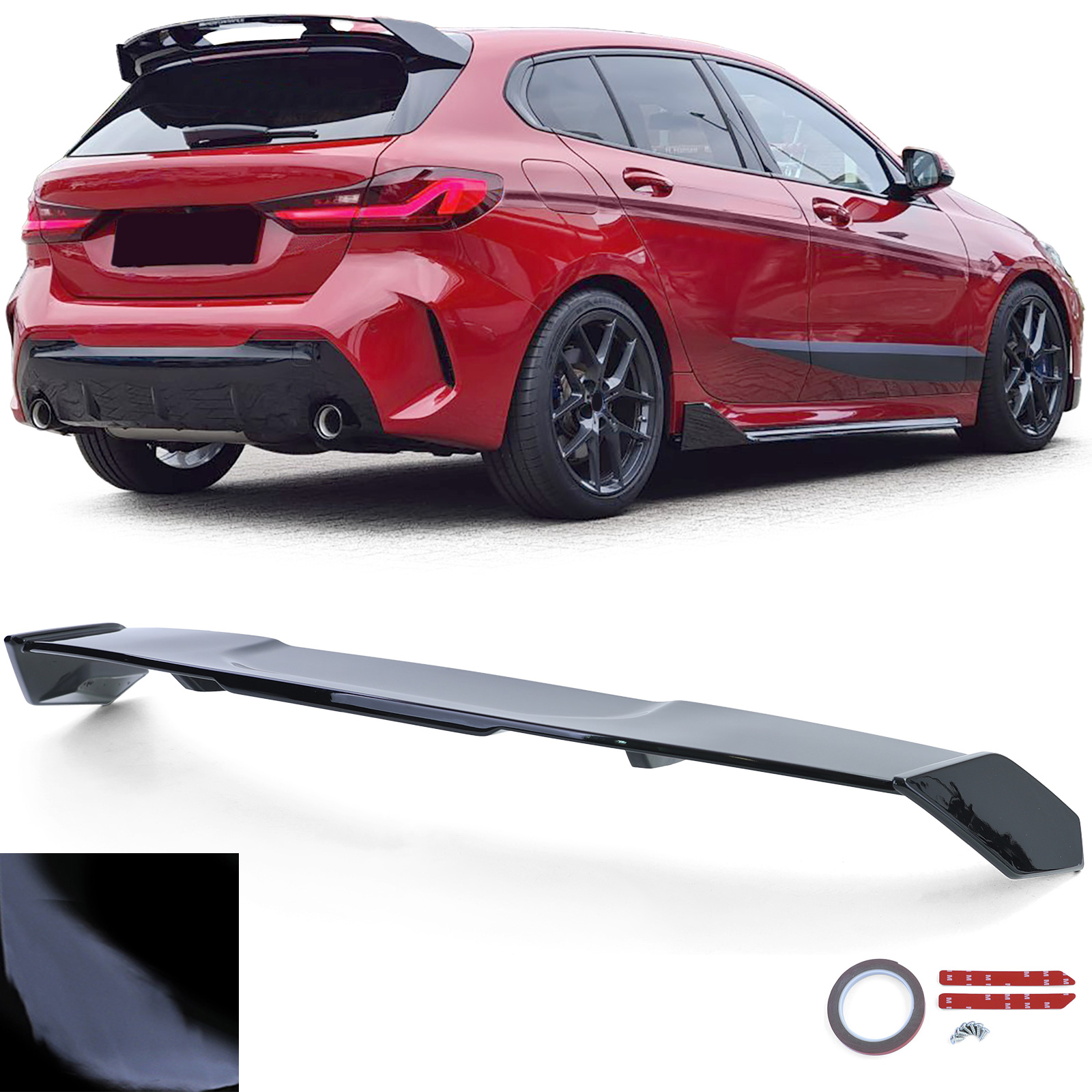 Spoiler BMW 1 Serie F40 Glans Zwart