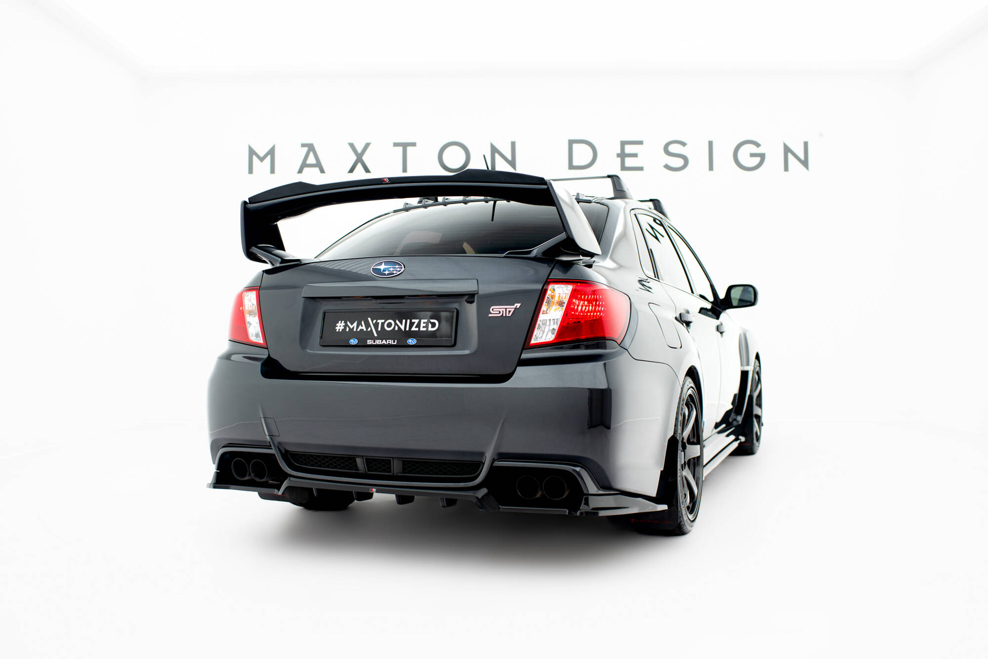 Achter Diffuser Subaru Impreza WRX STI MK3 Facelift Maxton Glanzend zwart