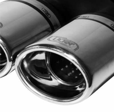 Einddemper duplex Audi A3 8L 1996-2003 RVS eindstuk 95x65mm ovaa