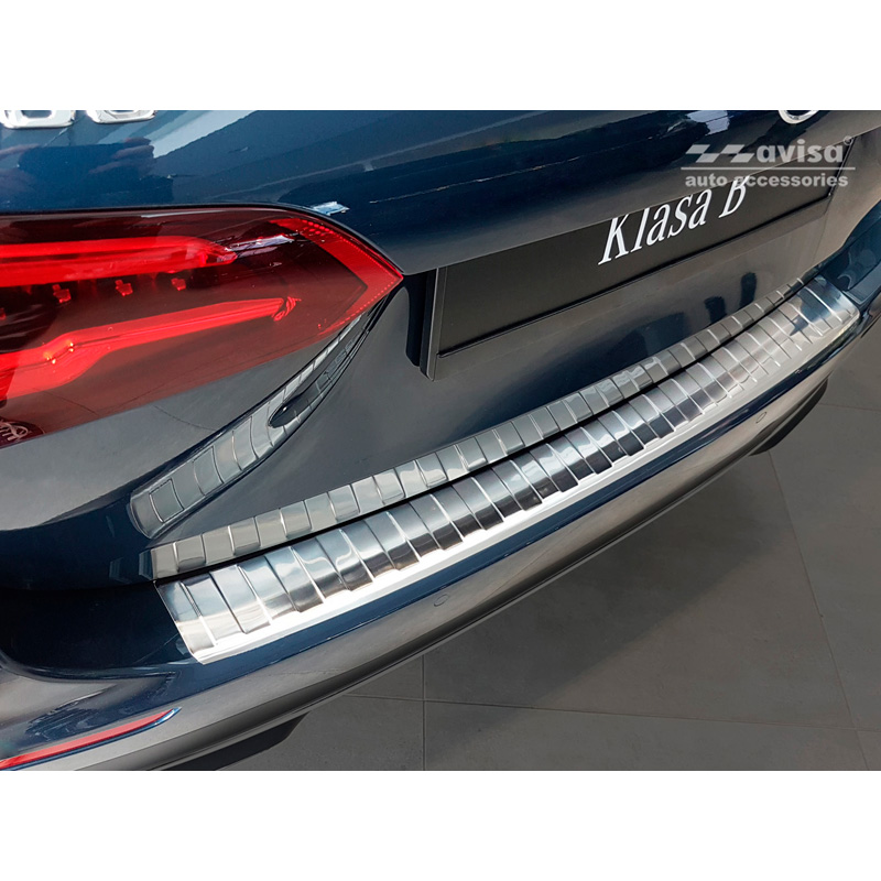Stainless Steel Rear bumper protector  Mercedes B-Class W247 2018- incl. AMG 'Ribs'