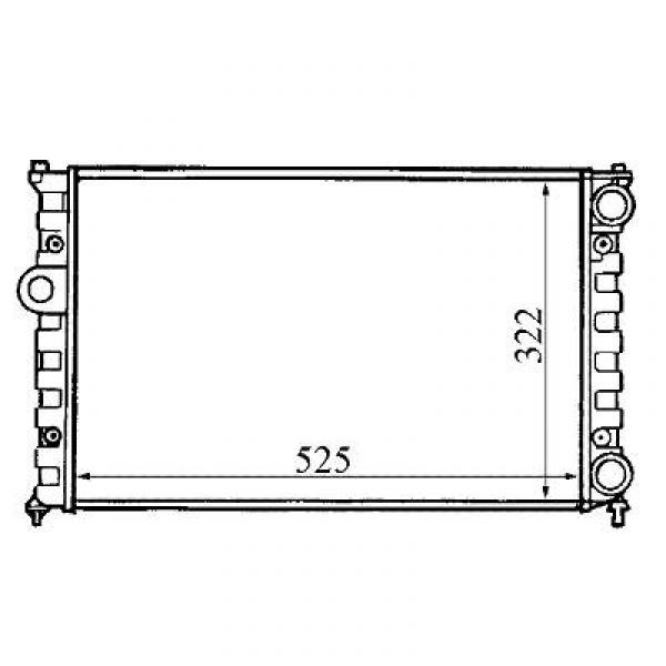 Radiator IBIZA/CORDOBA/CADDY 93-99 525x322 1.6/1.8
