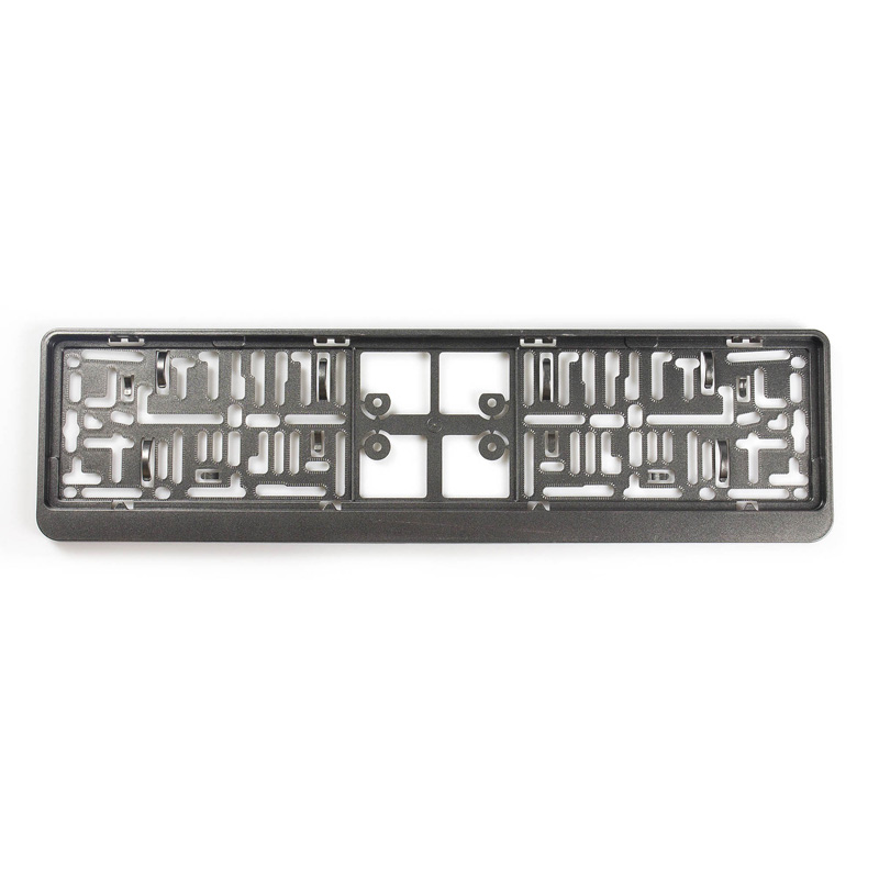 Synthetic license plate holder 'Click' 52x11cm Gunmetal