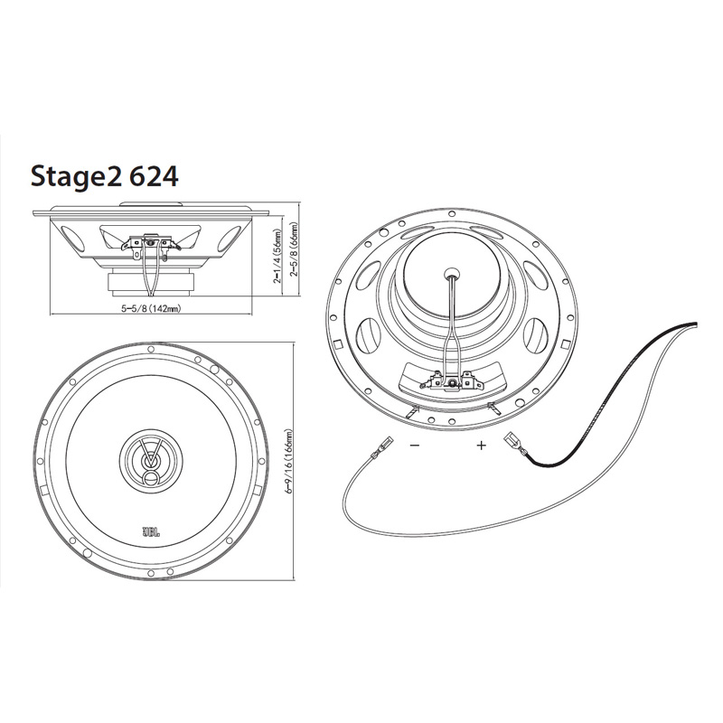 JBL Stage 2 624 6.5'' (16cm) Speaker Set