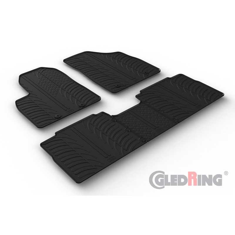 Gledring Rubber car mats set  Forthing U-Tour 2023- (T profile 5-pieces + mounting clips)