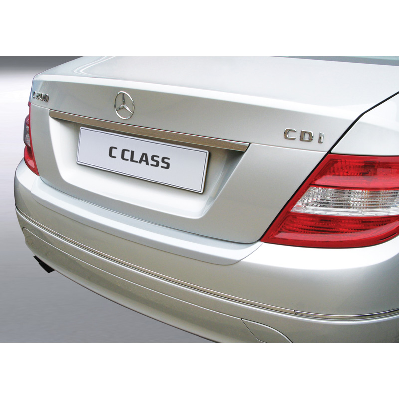 ABS Rear bumper protector  Mercedes C-Class W204 Sedan 2007-2011 Silver