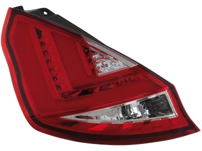 Achterlichten Ford Fiesta LED rood/chroom 08-