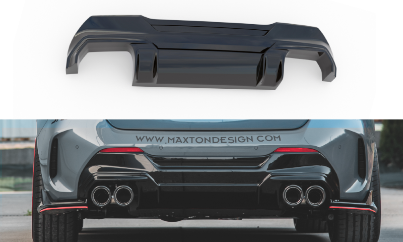 Achter Diffusor BMW 1 Serie F40 M-Pack/ M135i Glans Zwart V2