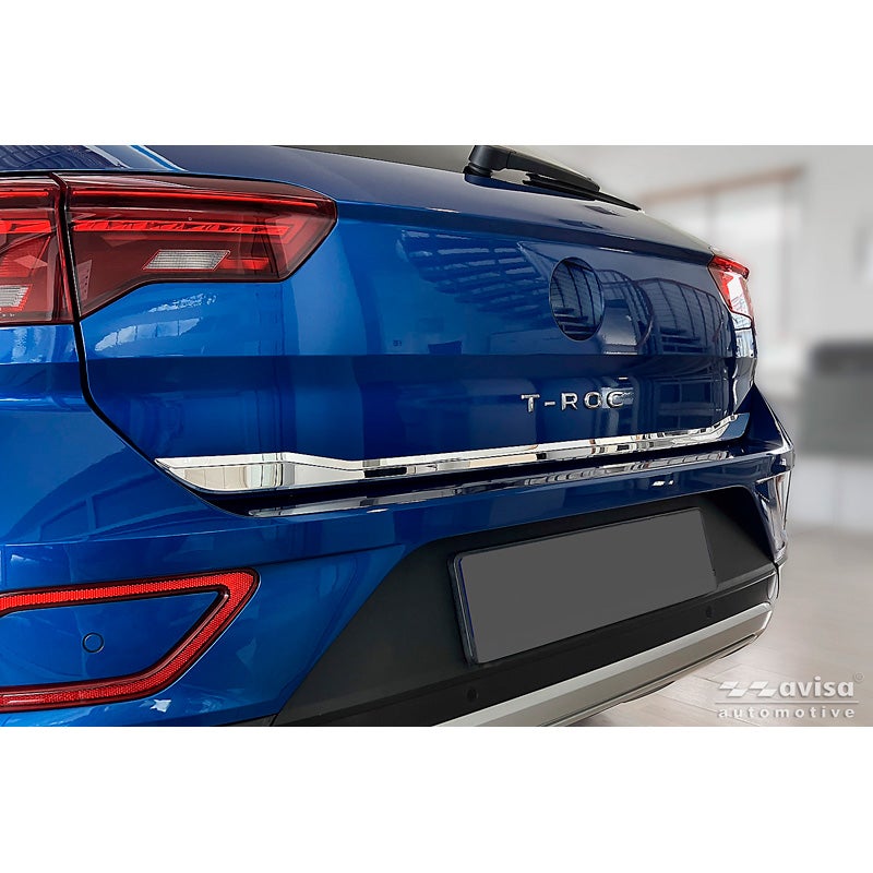 Avisa Chrome Stainless Steel Trunk Tailgate Trim Cover  Volkswagen T-Roc 2017-2022 & Facelift 2022-2025 (incl. Cabrio)
