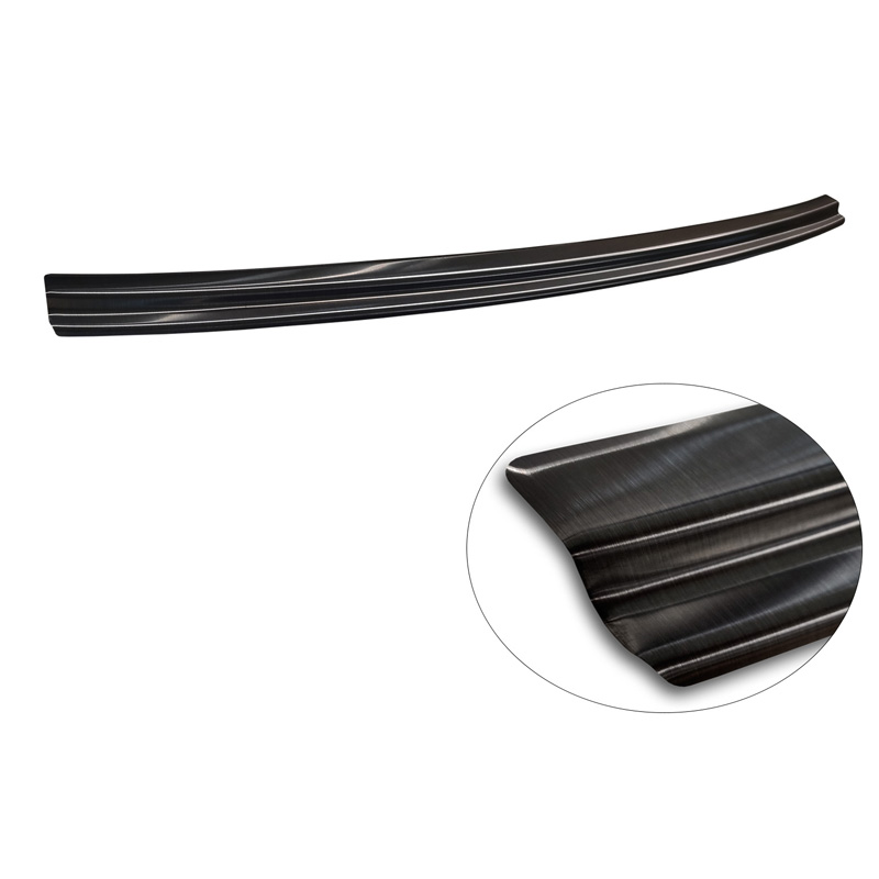 Black Stainless Steel Rear bumper protector  Mercedes EQC (N293) 2019- 'Ribs'