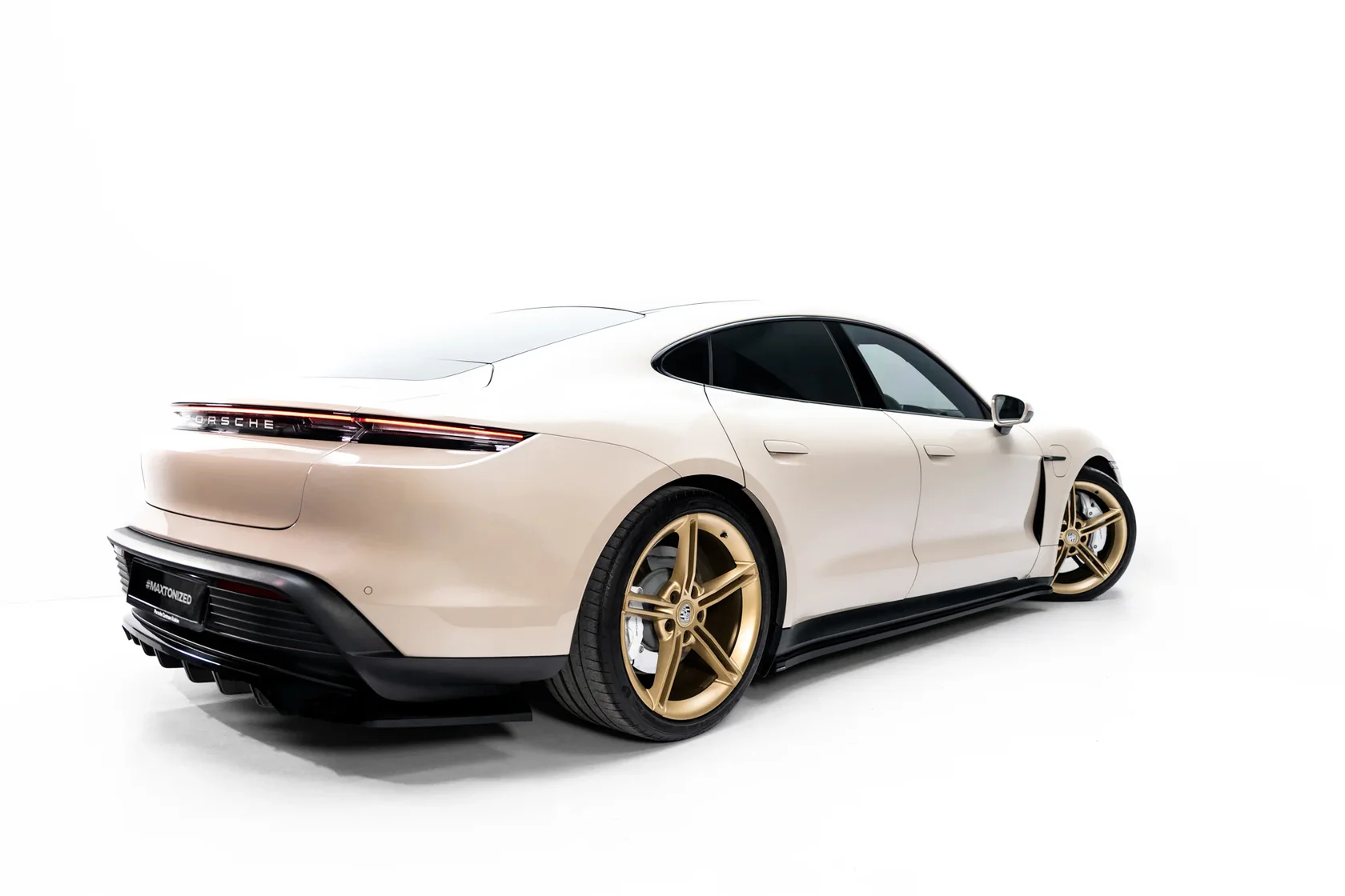 Zijskirts Porsche Taycan / 4 / 4S / GTS Mk1 Glans Zwart
