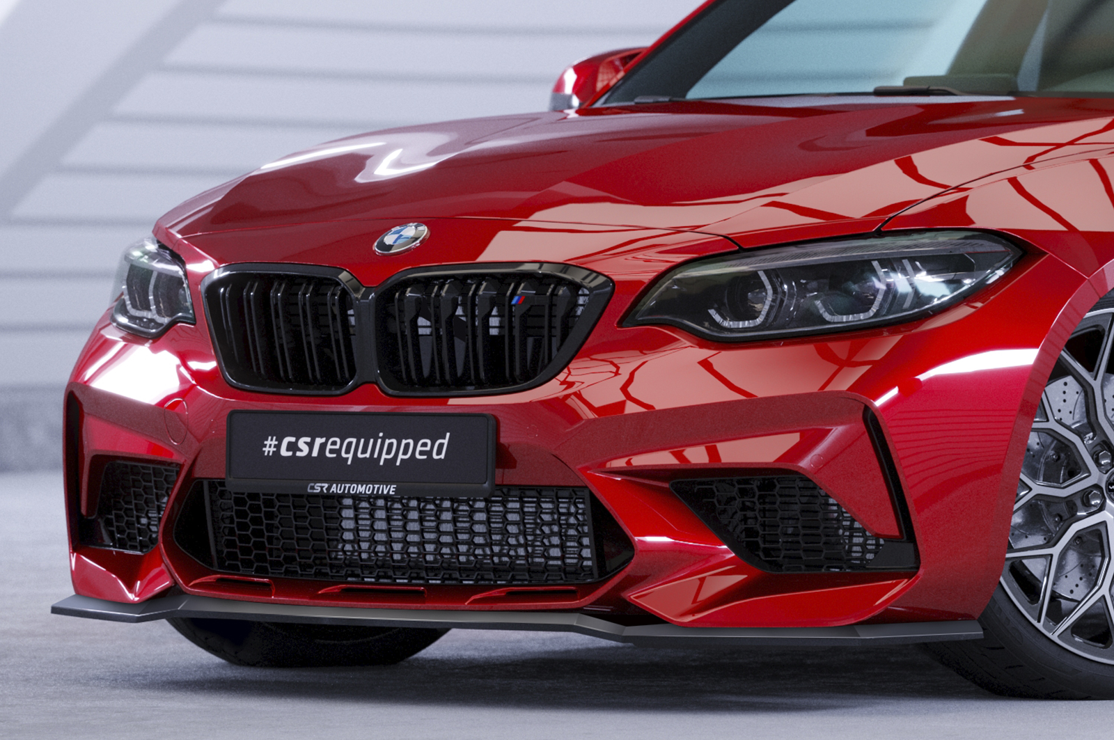 Voorspoiler BMW M2 Competition CSR Glans Zwart