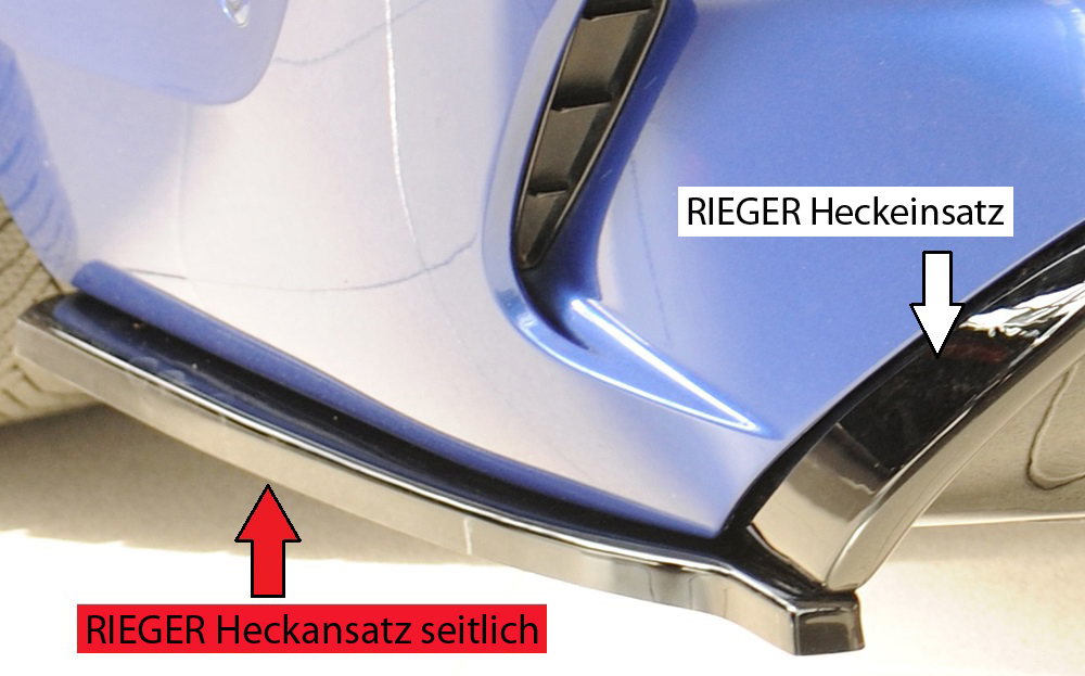 Zijdiffuser BMW 3 Serie M Pakket G20 G21 Rieger Glans Zwart