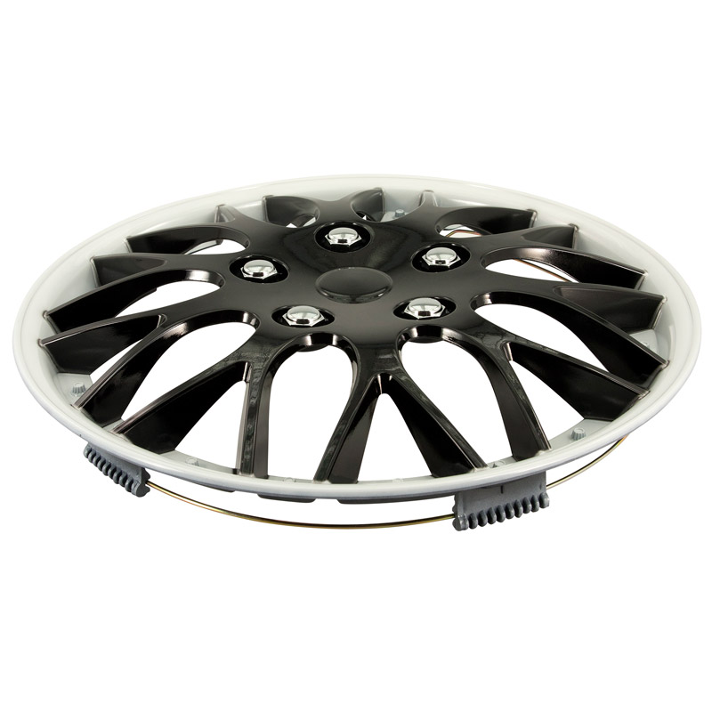 4-Delige Wieldoppenset Missouri 15-inch zwart/witte rand
