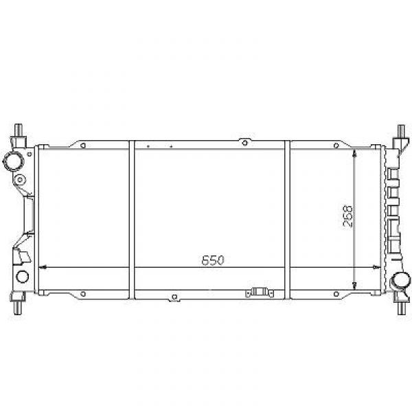 Radiator OPEL CORSA B 93-00 650x268 1.5 D/1.5 TD/1.7 D +/-AC