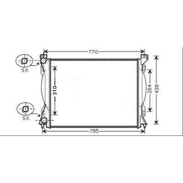 Radiator Audi A6 4F 04->> 675x445x32 2.0 TDI +/-AC
